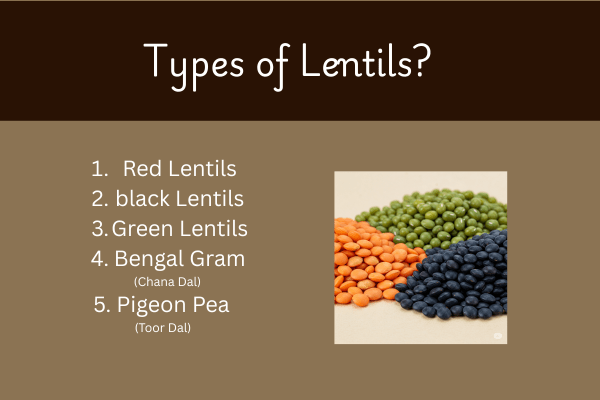 Lentils Name Meaning In Telugu: Types of lentils, red, black, green. List of lentils