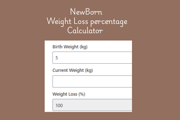 Newborn baby weight loss calculator - how to callculate